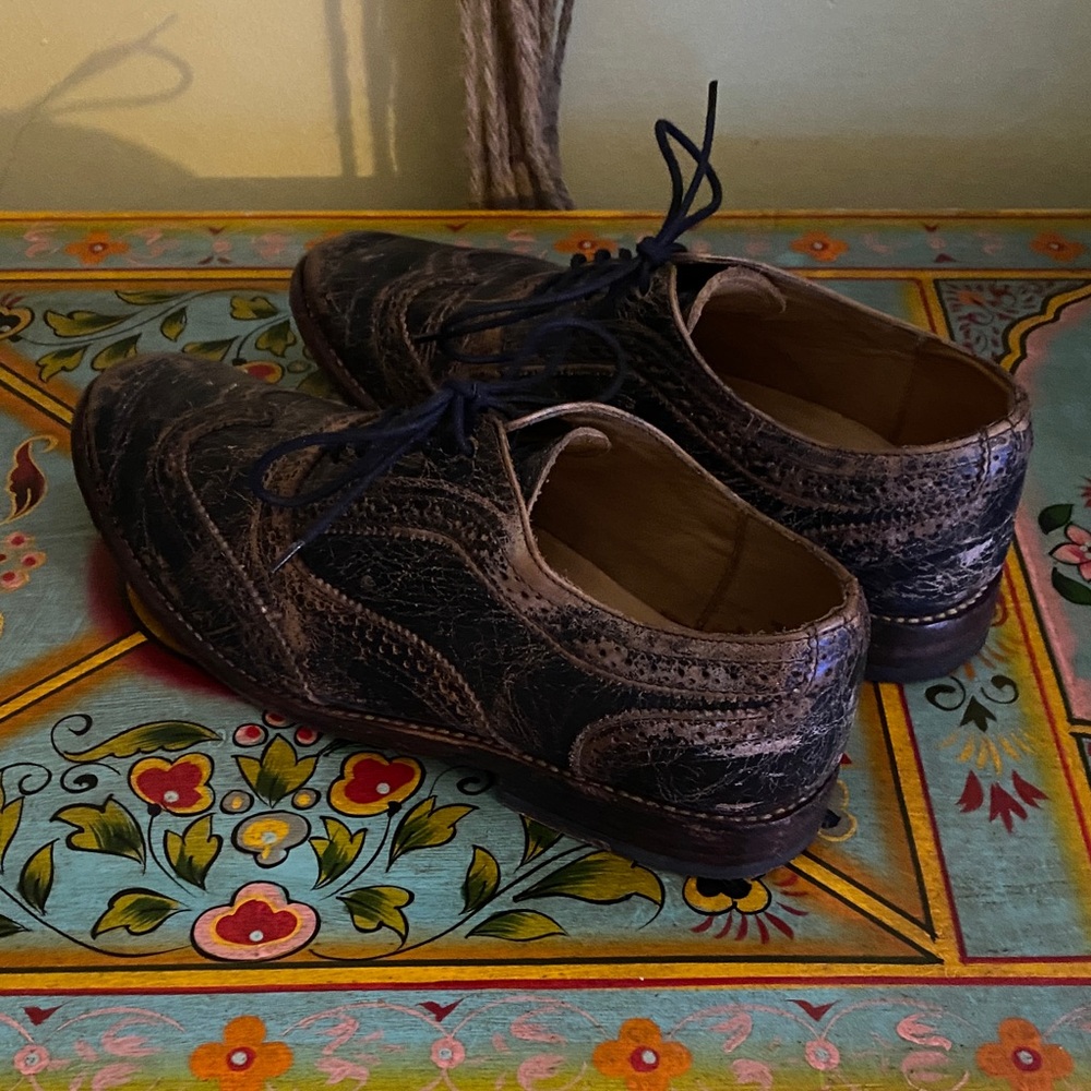 Black distressed menswear-inspired shoes - Bed Stu